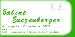 balint enczenberger business card